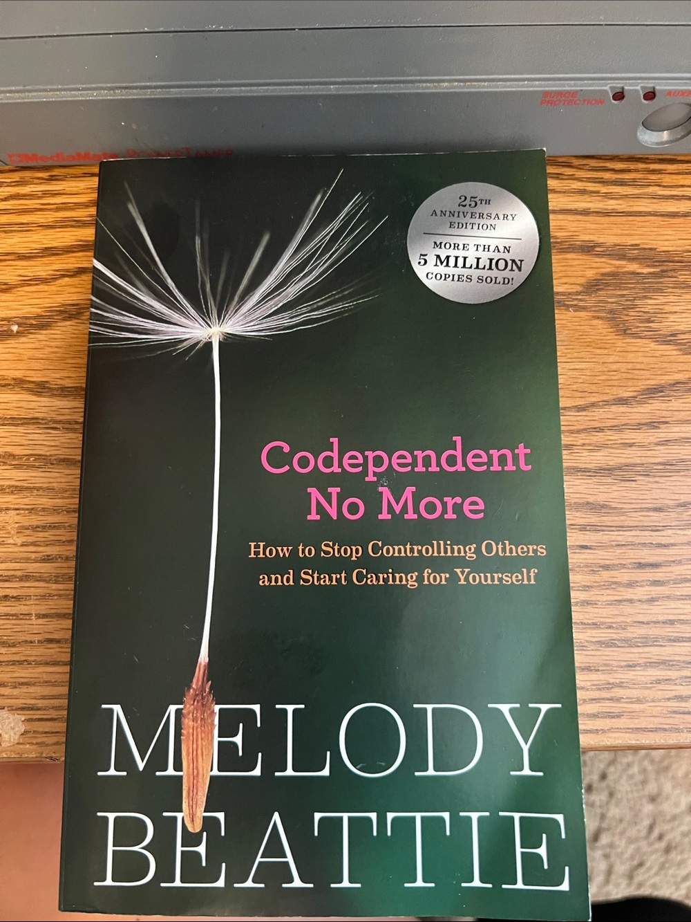 Codependent No More by Melody Beattie - Dark Green Cover with Pink Title